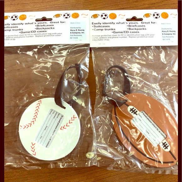 3 for $20/ Bundle! Two NWT luggage tags- Sports - Picture 1 of 3